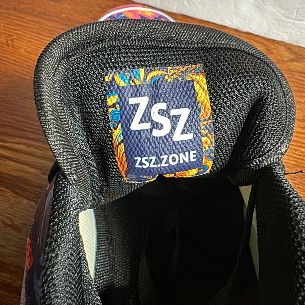 ZSZ Zone Mens Floral Botanical Print Low Top Sneakers Multi Color Size 46 US 12 - Picture 5 of 7